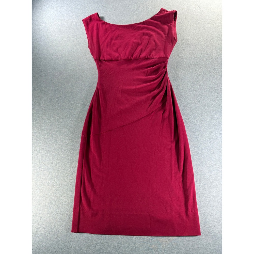 Diane von Furstenberg sheath dess berry red hue size 4 side zip lined